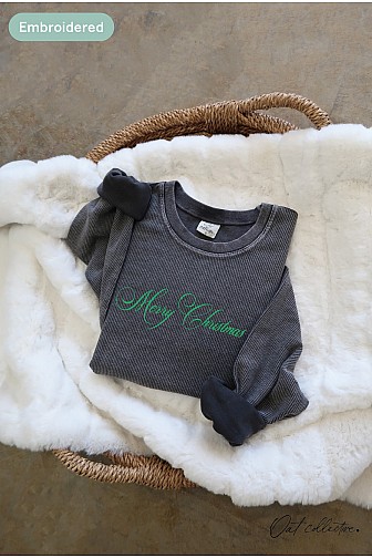 EMBROIDERED BOOKS AND PUMPKIN SPICE CROPPED THERMAL