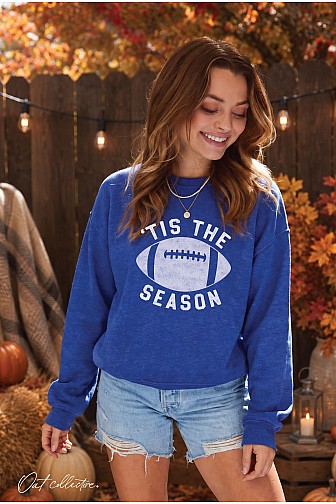 TIS THE SEASON FOOTBALL GRAPHIC SWEATSHIRT