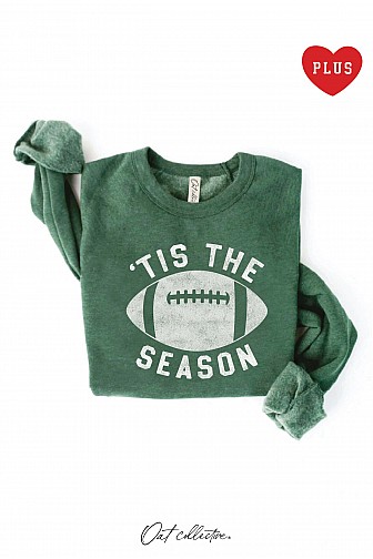 TIS THE SEASON FOOTBALL PLUS GRAPHIC SWEATSHIRT