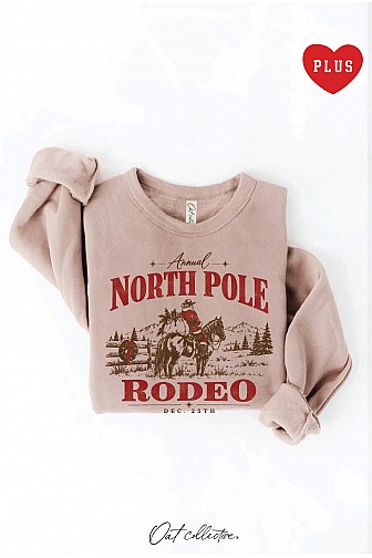ANNUAL NORTH POLE RODEO DEC 25TH PLUS GRAPHIC SWEATSHIRT
