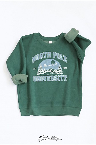 NORTH POLE UNIVERSITY EST 1987 TODDLER GRAPHIC SWEATSHIRT