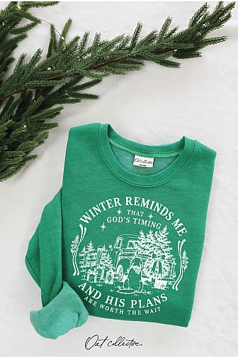 WINTER REMINDS ME GRAPHIC SWEATSHIRT