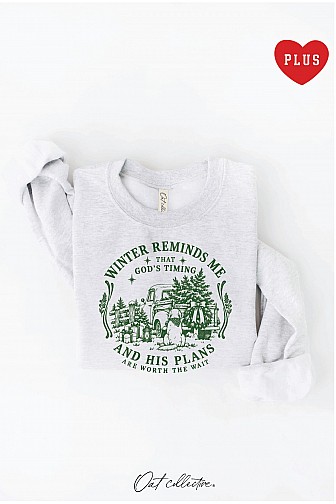 WINTER REMINDS ME PLUS GRAPHIC SWEATSHIRT