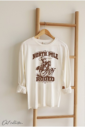 NORTH POLE RODEO MINERAL WASHED LONG SLEEVE GRAPHIC