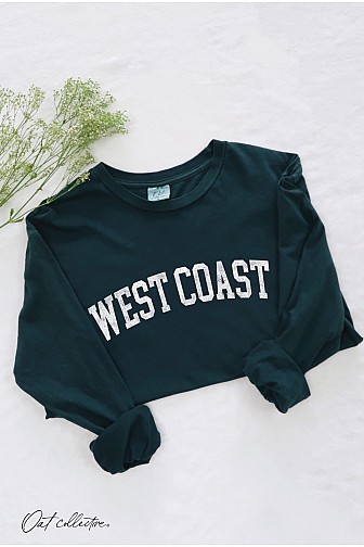 WEST COAST MINERAL WASHED LONG SLEEVE GRAPHIC