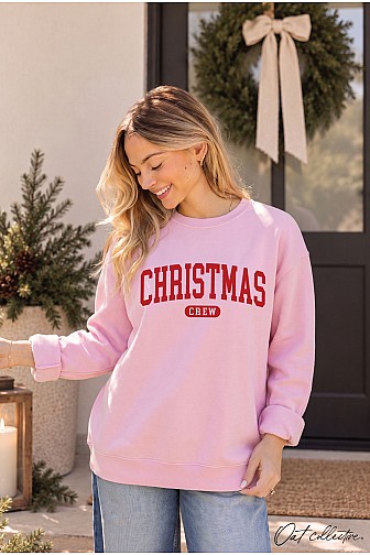 CHRISTMAS CREW GRAPHIC SWEATSHIRT