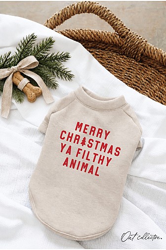 MERRY CHRISTMAS YA FILTHY ANIMAL PET GRAPHIC SWEATSHIRT