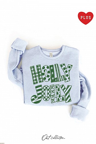 HOLLY JOLLY PLUS GRAPHIC SWEATSHIRT
